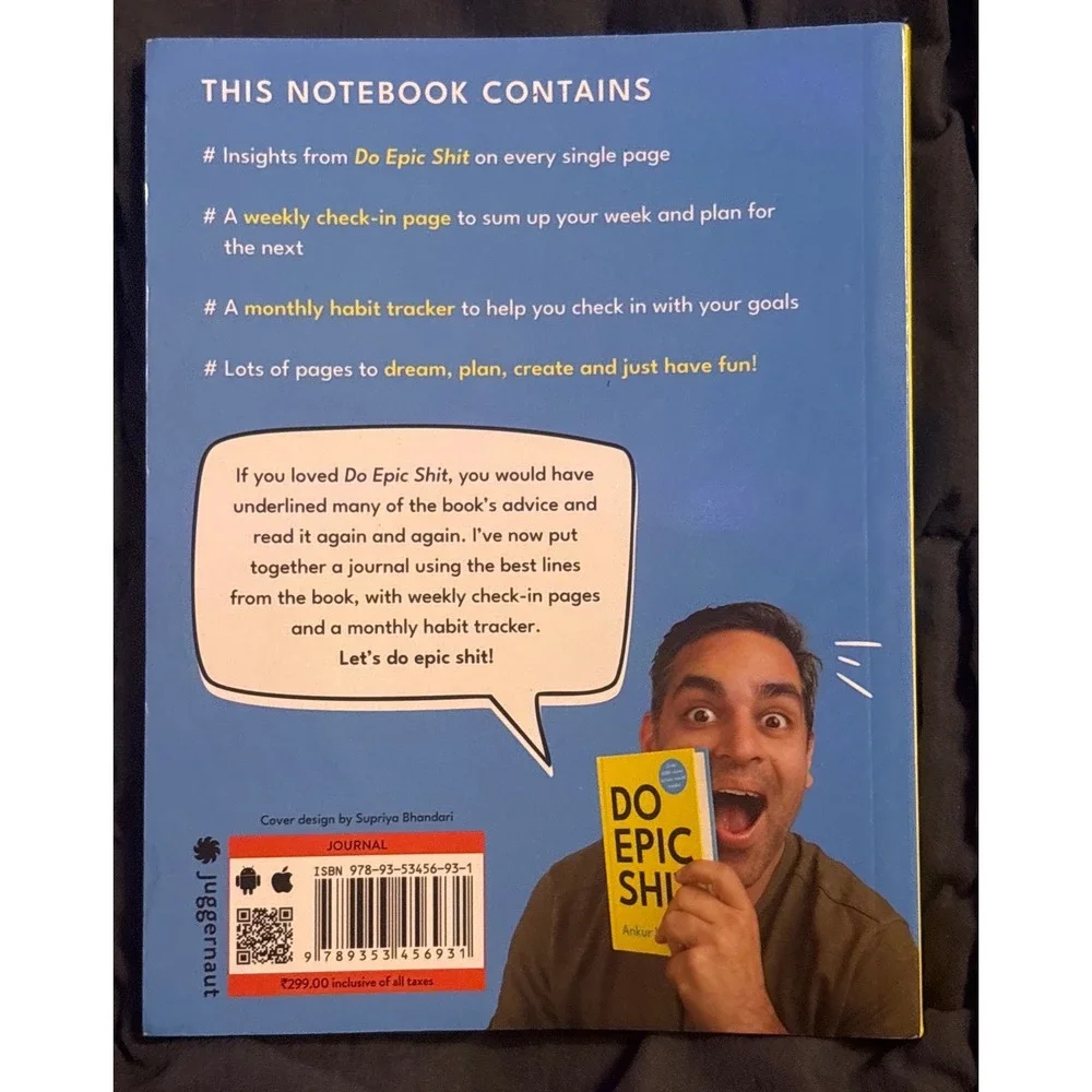 NEW Do Epic Sh*t Journal by Ankur Warikoo Motivational Guided Journal